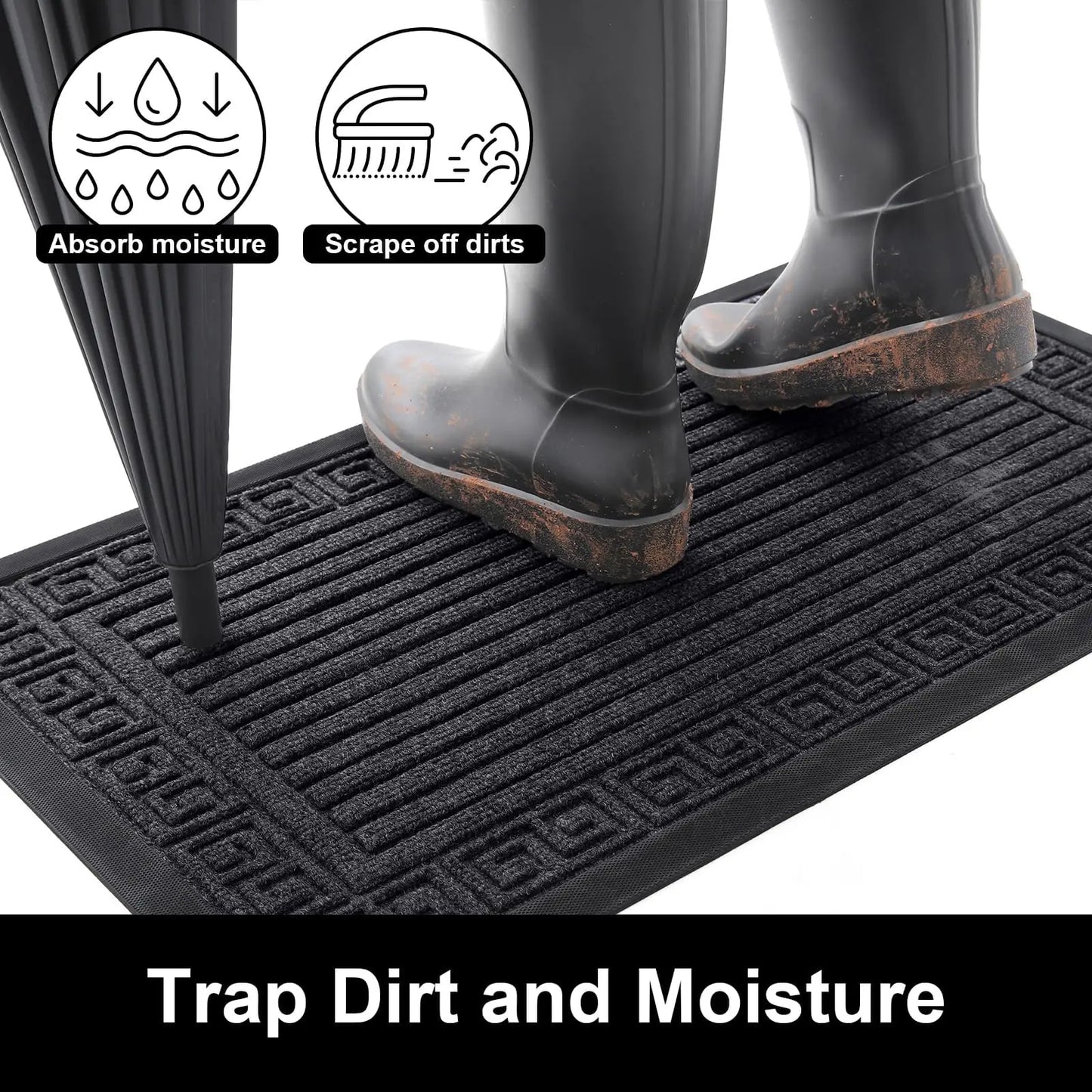 Olanly Low-Profile Dirt-Trapping Non-Slip Doormat