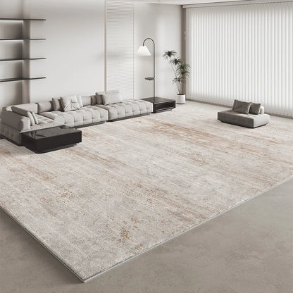 Italian Minimalist Light Luxury Grey Plush Area Rug