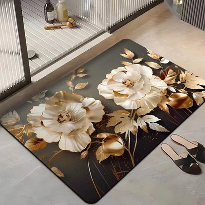 Quick-dry non-slip bath door mat