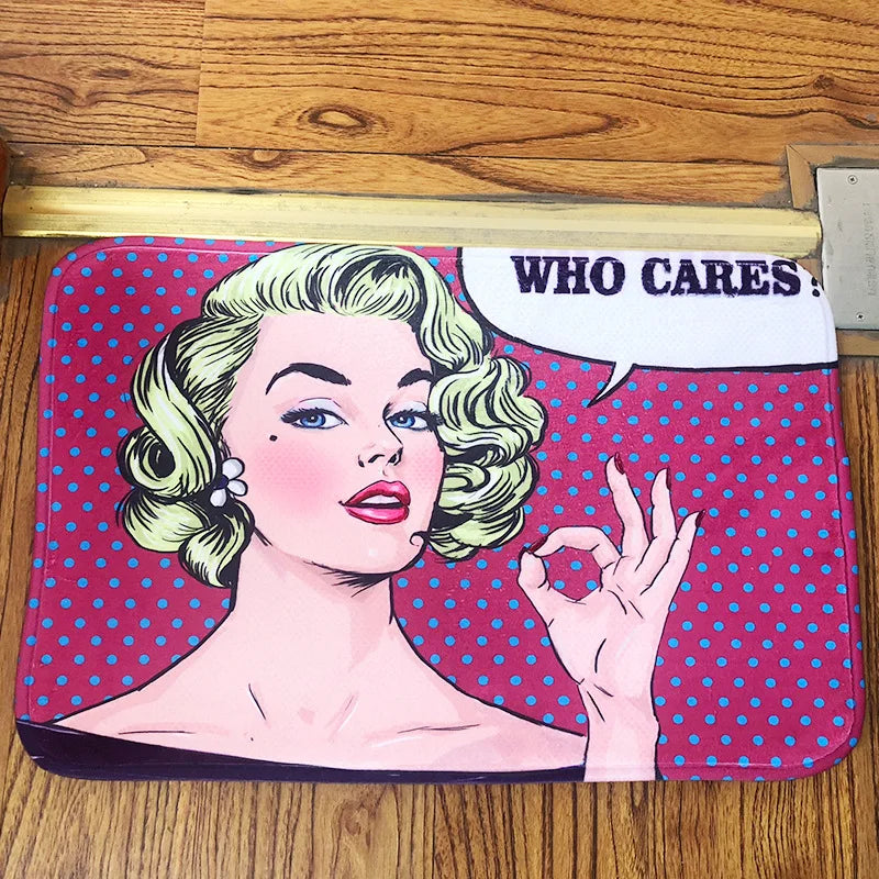 VIKAMA Mr Worldwide Entryway Non-Slip Doormat