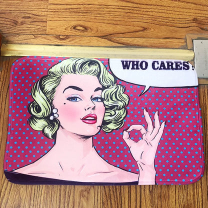 VIKAMA Mr Worldwide Entryway Non-Slip Doormat