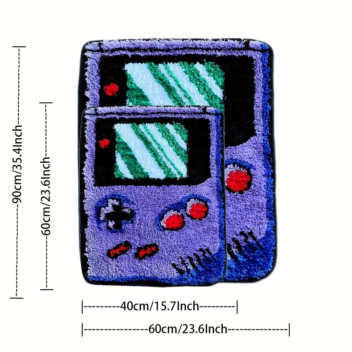 Purple Game Console Tufted Non-Slip Rug