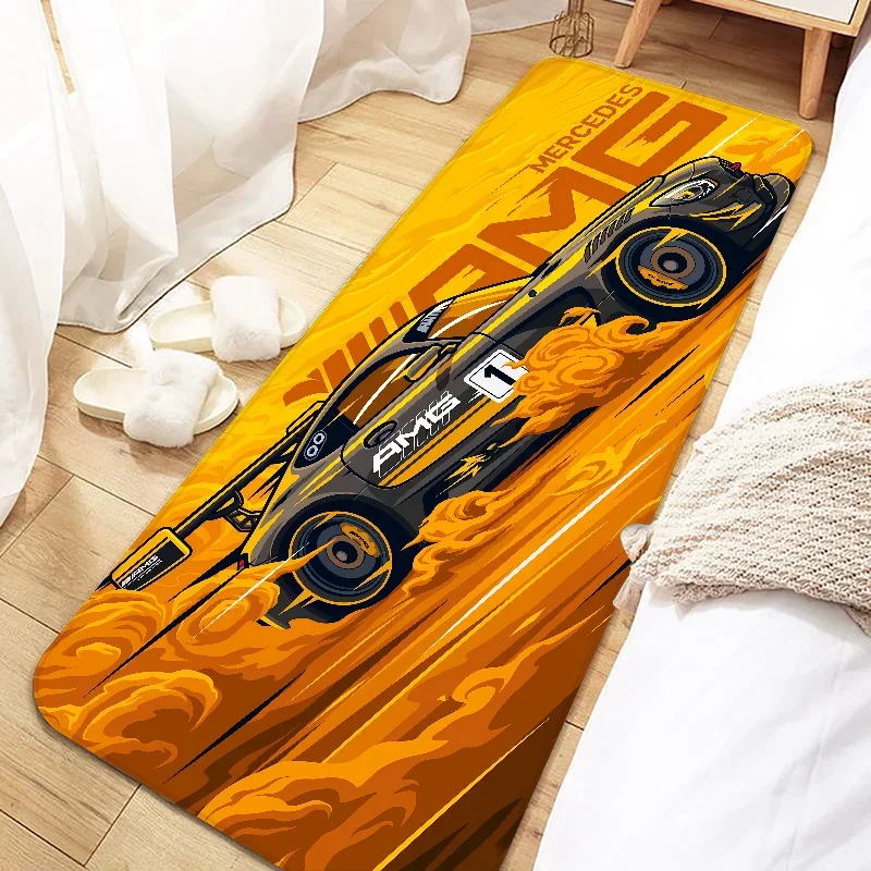 VIKAMA Racing Pattern Non-Slip Soft Area Rug