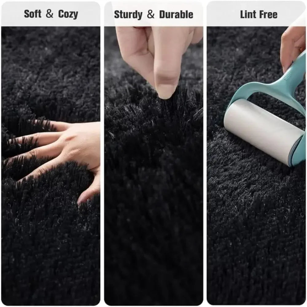 VIKAMA Plush Fluffy Bedroom Area Rug