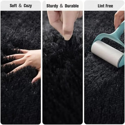VIKAMA Plush Fluffy Bedroom Area Rug