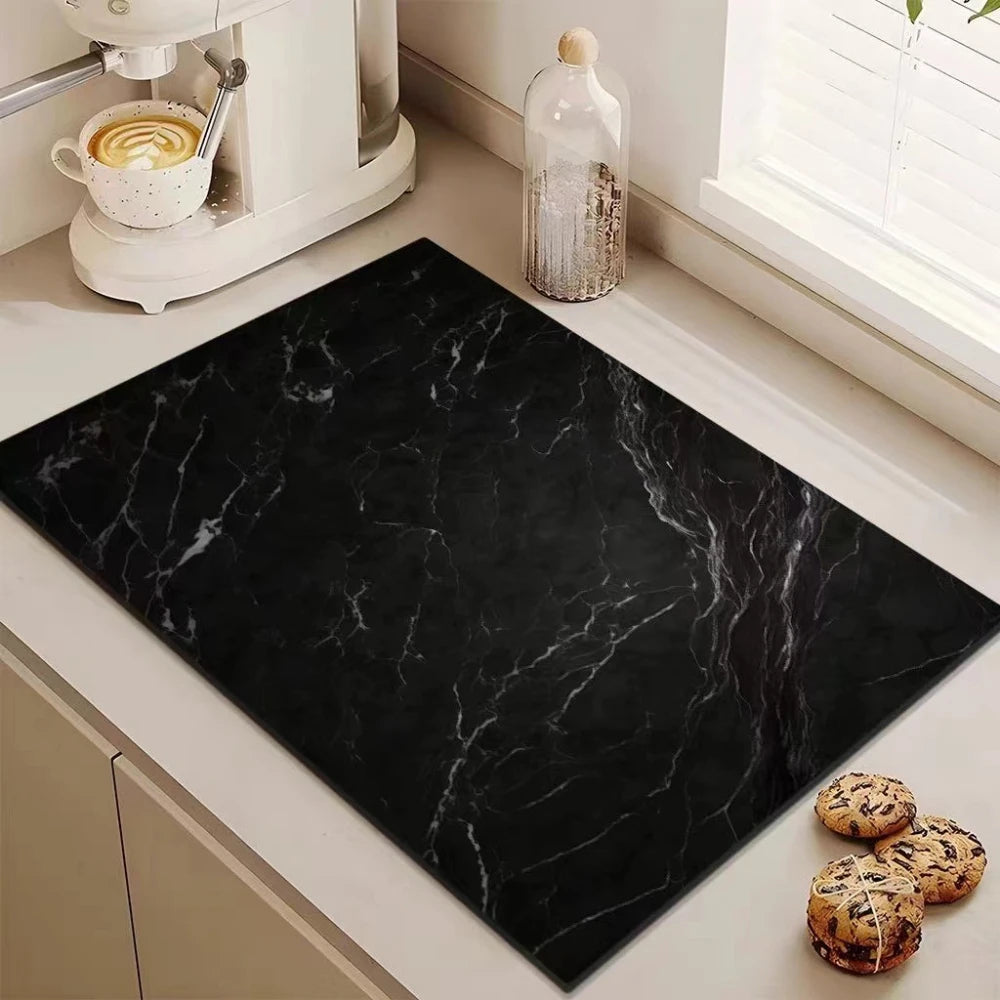 VIKAMA Marble Diatomite Absorbent Kitchen Drain Mat