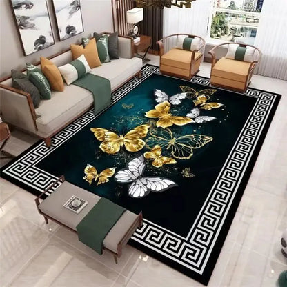 40×60 cm Modern Chinese Crystal Velvet Carpet Living Room Coffee Table Rug Blanket Simple Light European Style Sand Mat Home Decor