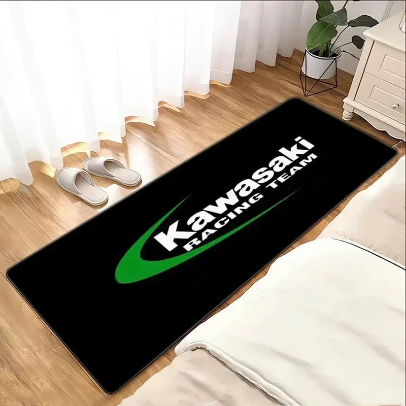 Kawasaki motorcycle anti-slip garage rug