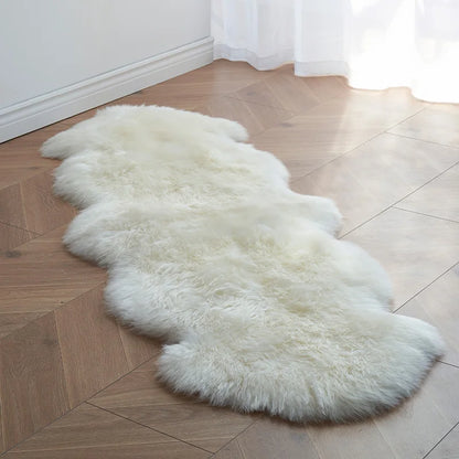 Soft faux fur shaggy area rug