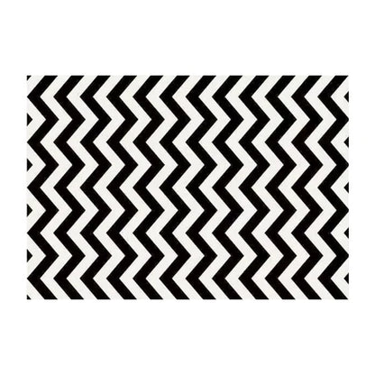 Nordic Zebra Pattern Fluffy Plush Non-Slip Area Rug