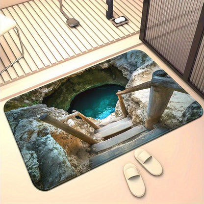 3D Fantasy Water Tower Non-Slip Area Rug