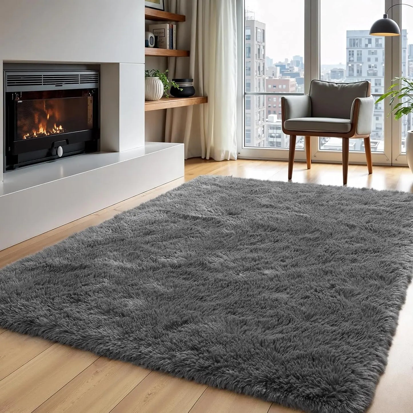 Ultra-Soft Fluffy Living Room Area Rug