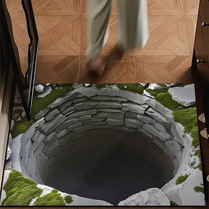 3D Waterfall Optical Illusion Door Mat