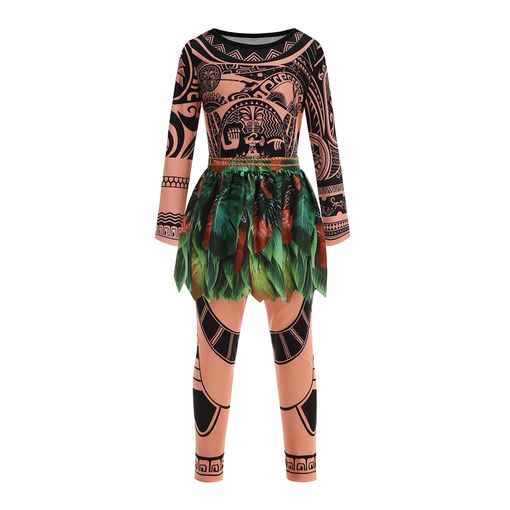Disney Moana Ocean Adventure Princess Costume Dress For Girls