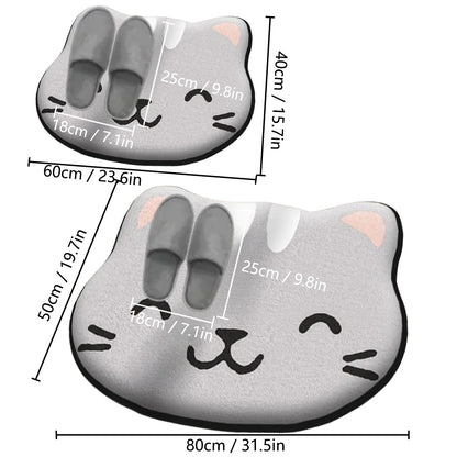 Thickened Special-Shaped Flannel Bathroom Absorbent Non-Slip Toilet Shower Floor Mat
