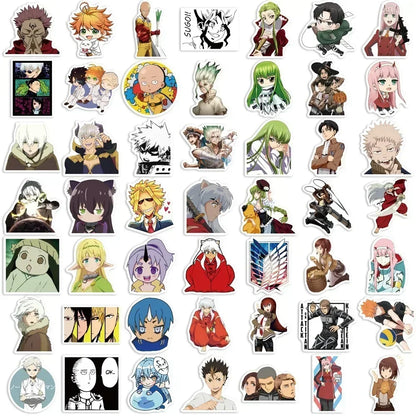 Mixed Anime Waterproof Sticker Set 100 300 Pieces