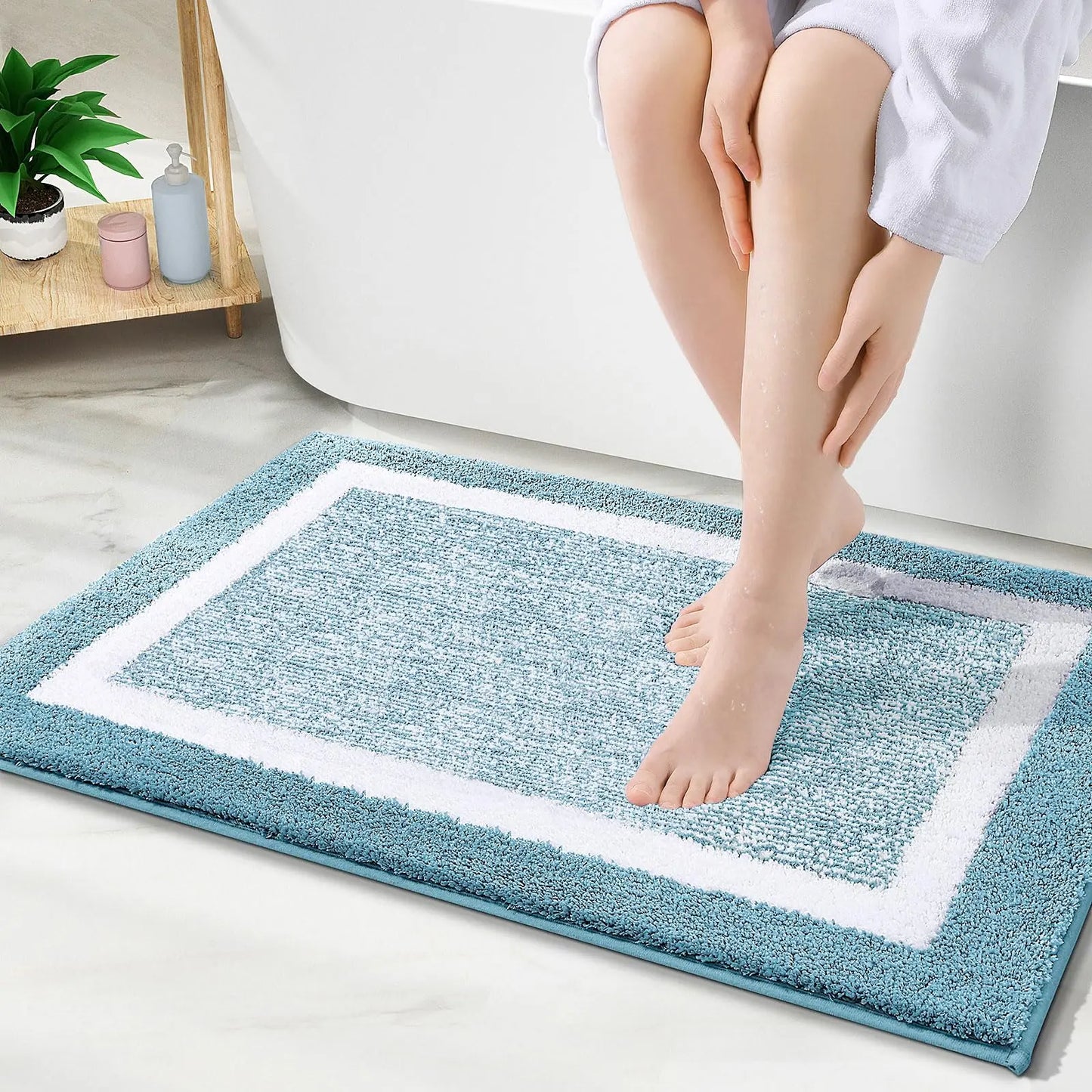 Olanly Microfiber Soft Non-Slip Bath Mat