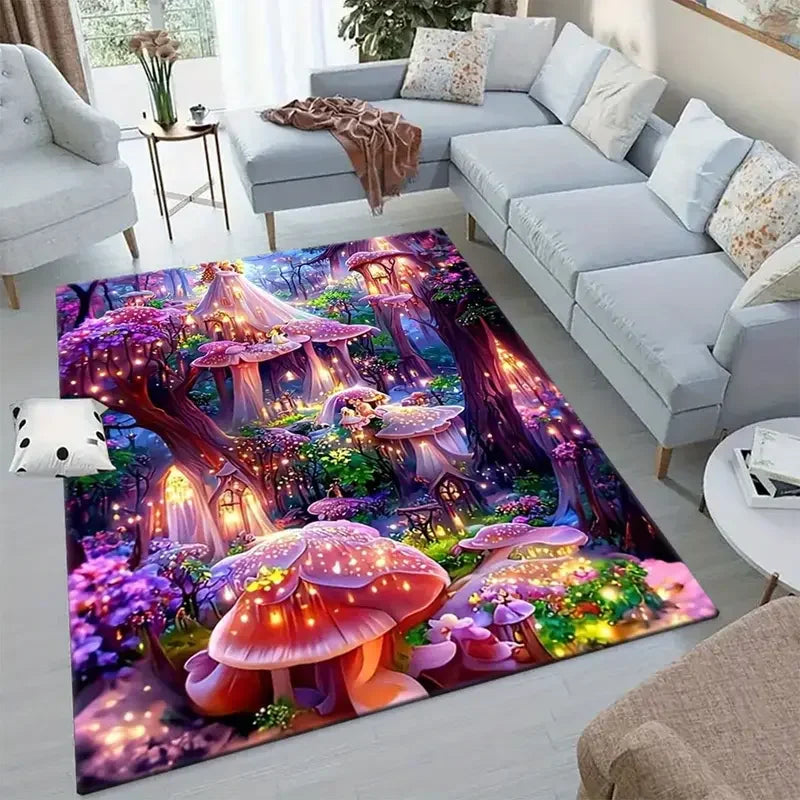 Colorful gamepad pattern gaming room rug