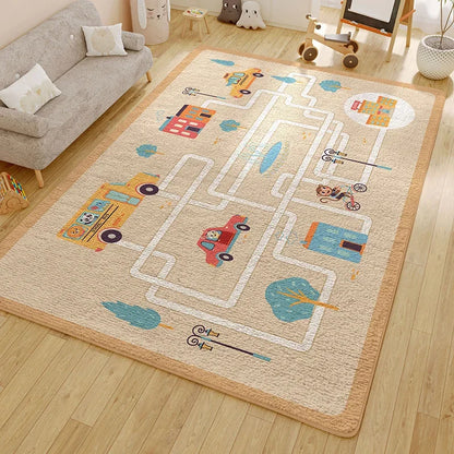 Nordic Children’s Cartoon Non-Slip Washable Area Rug