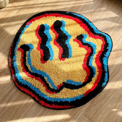Trippy Smiling Tufted Non-Slip Rug