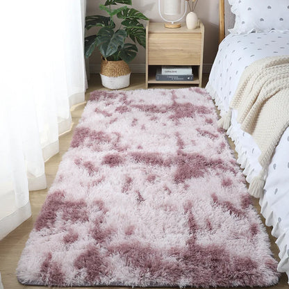 VIKAMA Plush Velvet Rug Soft Fluffy Non-Slip Bedroom Living Room Kids Mat Home Decor