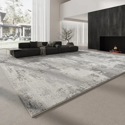 Italian Minimalist Light Luxury Grey Plush Area Rug