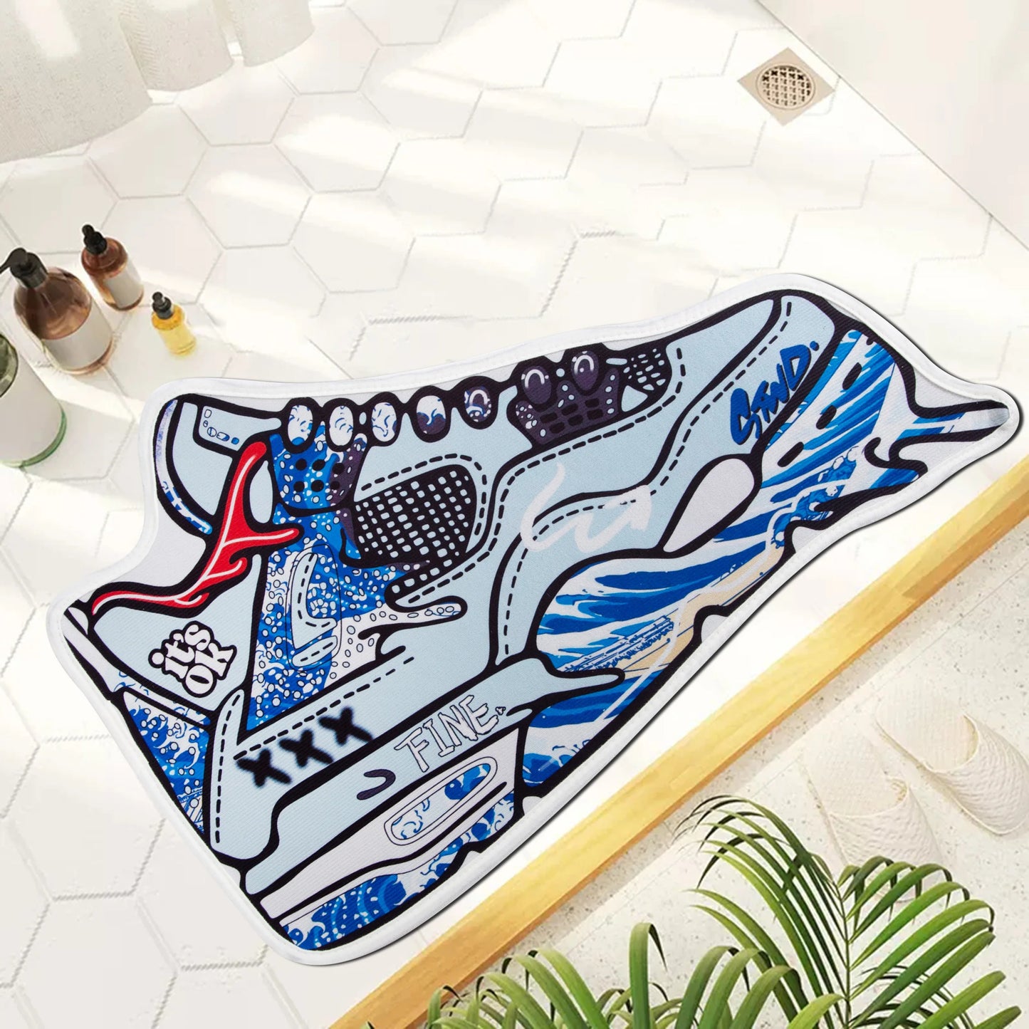 Sneaker Style Non-Slip Absorbent Doormat