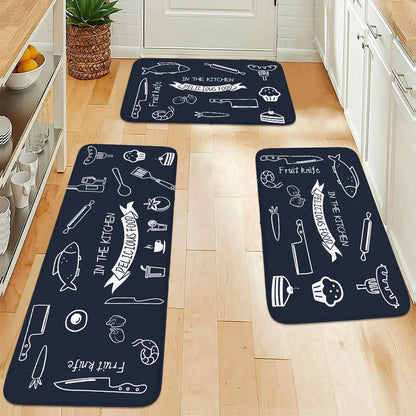 Multi-Purpose Sponge Absorbent Mat Non-Slip Kitchen Bathroom Rug Moisture-Absorbing Machine Washable Carpet