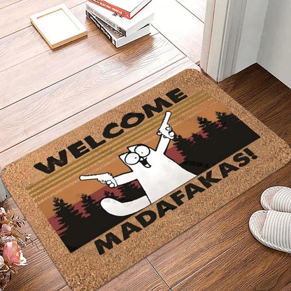 Cat Pattern Non-Slip Washable Door Mat