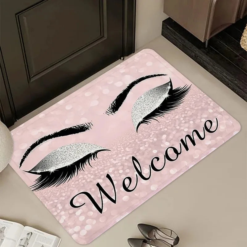 VIKAMA Eyelash Greeting Non-Slip Doormat