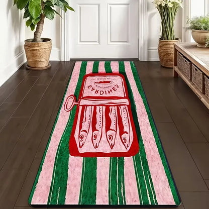 Whimsical Sardine Can Runner Rug