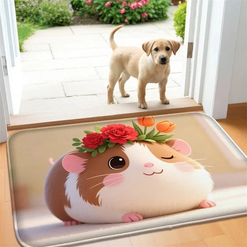 VIKAMA Cute Animal Welcome Non-Slip Doormat