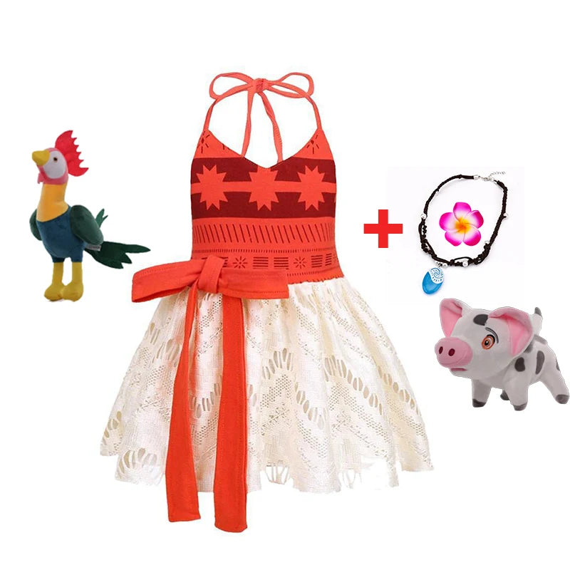 Disney Moana Ocean Adventure Costume Dress For Girls