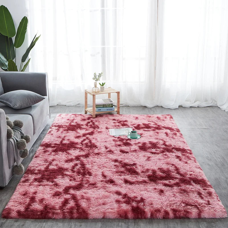 VIKAMA Silk Wool Soft Rug Bedroom Living Room Baby Room Washable Floor Mat Home Decor