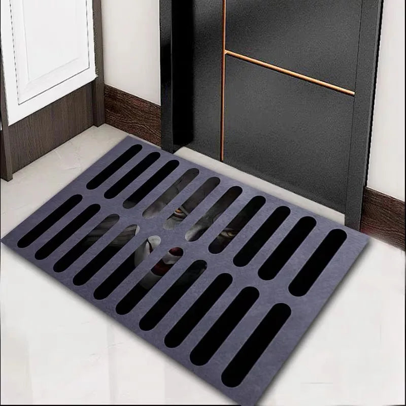 VIKAMA Halloween 3D Sewer Clown Doormat Horror Entry Door Mat Non-Slip Floor Carpet