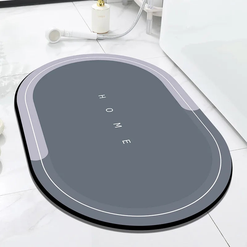 Diatom Mud Bathroom Mat Absorbent Non-Slip Entry Rug Bathtub Shower Door Floor Carpet Hand Washable Home Decor