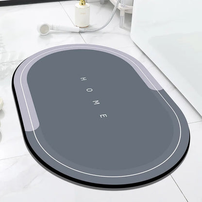 Diatom Mud Bathroom Mat Absorbent Non-Slip Entry Rug Bathtub Shower Door Floor Carpet Hand Washable Home Decor