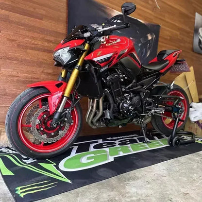Motorcycle racing anti-slip garage rug