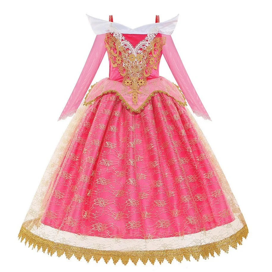 Disney Aurora Sleeping Beauty Princess Dress For Girls