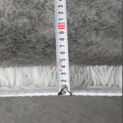 Fluffy plush living room area rug