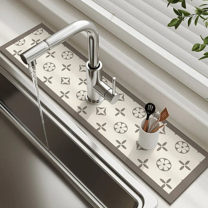 VIKAMA Diatomaceous Earth Absorbent Faucet Drain Mat