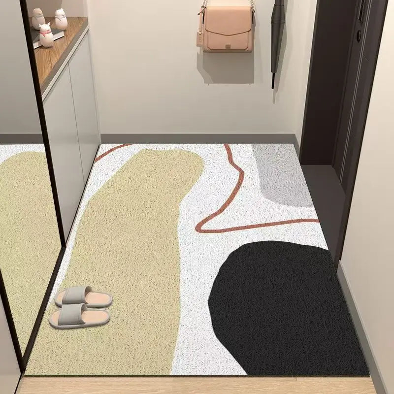Nordic PVC silk ring non-slip door mat