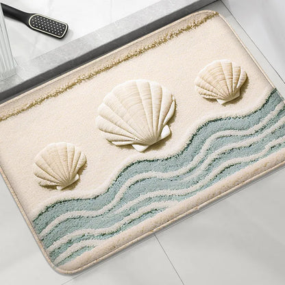Cartoon Fish Bathroom Mat Non-Slip Absorbent Shower Room Carpet Machine Washable Floor Rug Home Decor