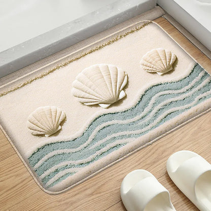Cartoon Fish Bathroom Mat Non-Slip Absorbent Shower Room Carpet Machine Washable Floor Rug Home Decor