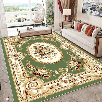 European Style Luxury Large Area Living Room Carpet Soft Home Decor Bedroom Sofa Floor Mat Custom Rug