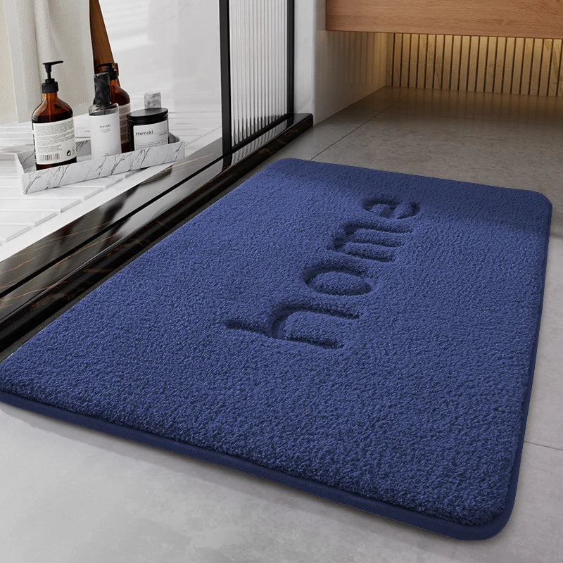 Simple Flannel Non-Slip Absorbent Bath Mat