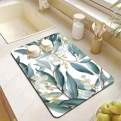 Eucalyptus Dish Drying Non-Slip Mat