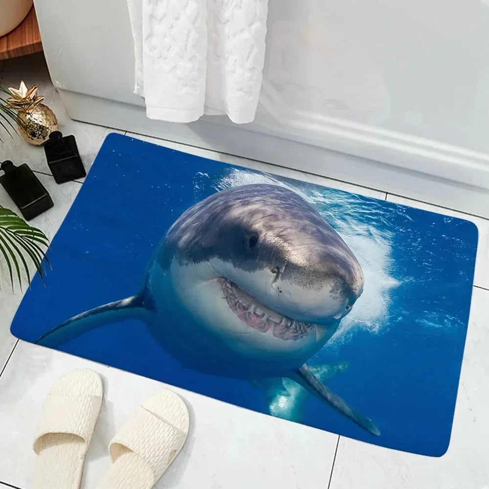 VIKAMA 3D Shark Deep Sea Non-Slip Doormat
