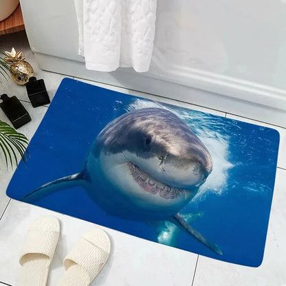 VIKAMA 3D Shark Deep Sea Non-Slip Doormat