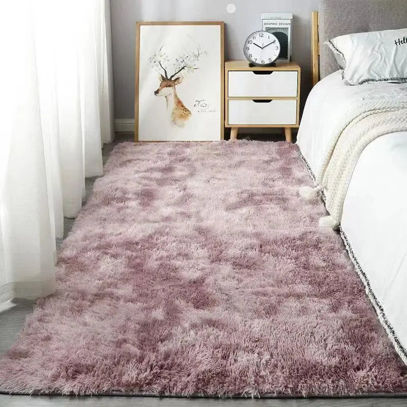 VIKAMA Silk Wool Rug Bedroom Living Room Kids Prayer Carpet Large Decor